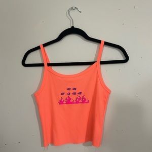 Peach electric tank top